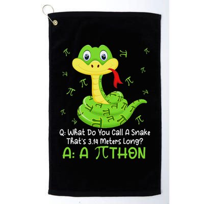 Python Pithon Pi Symbol Funny Math Teacher Pi Day Golf Towel