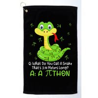 Python Pithon Pi Symbol Funny Math Teacher Pi Day Golf Towel