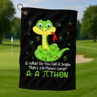 Python Pithon Pi Symbol Funny Math Teacher Pi Day Golf Towel