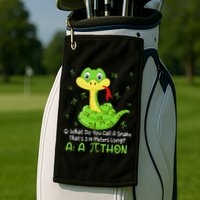 Python Pithon Pi Symbol Funny Math Teacher Pi Day Golf Towel