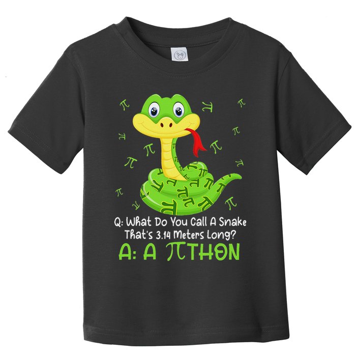 Python Pithon Pi Symbol Funny Math Teacher Pi Day Toddler T-Shirt