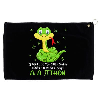 Python Pithon Pi Symbol Funny Math Teacher Pi Day Grommeted Golf Towel