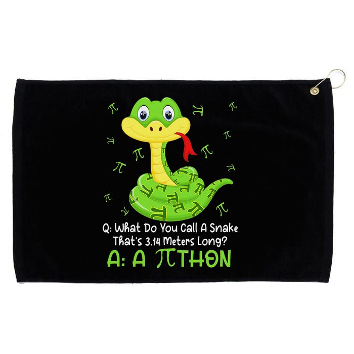 Python Pithon Pi Symbol Funny Math Teacher Pi Day Grommeted Golf Towel