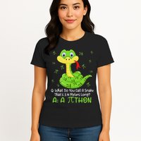 Python Pithon Pi Symbol Funny Math Teacher Pi Day Women's T-Shirt