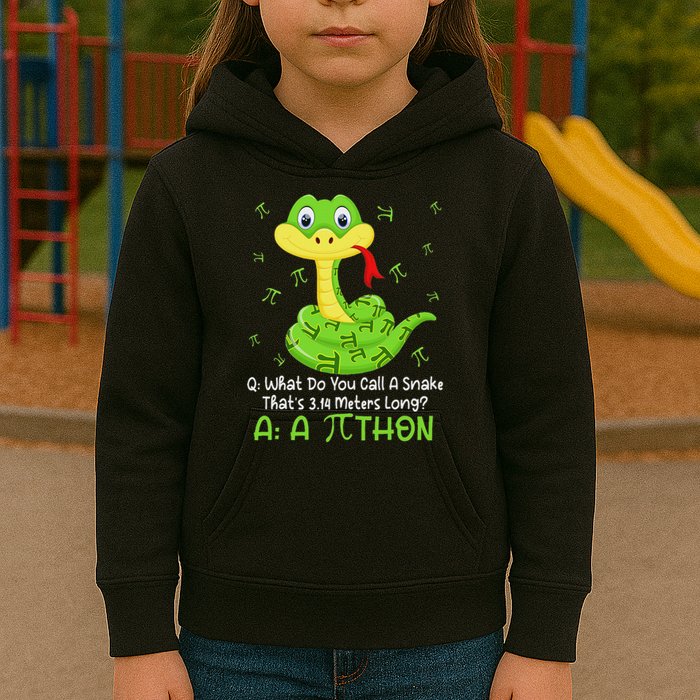 Python Pithon Pi Symbol Funny Math Teacher Pi Day Kids Hoodie
