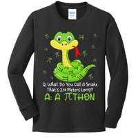 Python Pithon Pi Symbol Funny Math Teacher Pi Day Kids Long Sleeve Shirt