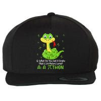 Python Pithon Pi Symbol Funny Math Teacher Pi Day Wool Snapback Cap