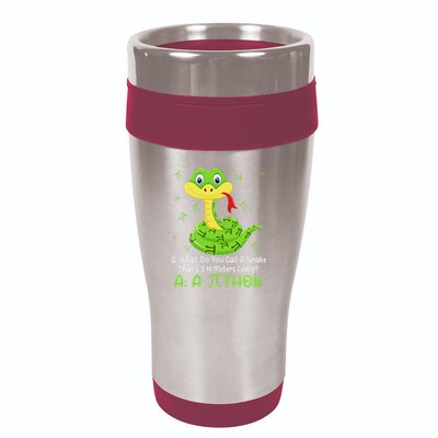 Python Pithon Pi Symbol Funny Math Teacher Pi Day 16oz Travel Tumbler