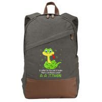 Python Pithon Pi Symbol Funny Math Teacher Pi Day Cotton Canvas Backpack