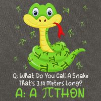 Python Pithon Pi Symbol Funny Math Teacher Pi Day Cotton Canvas Backpack