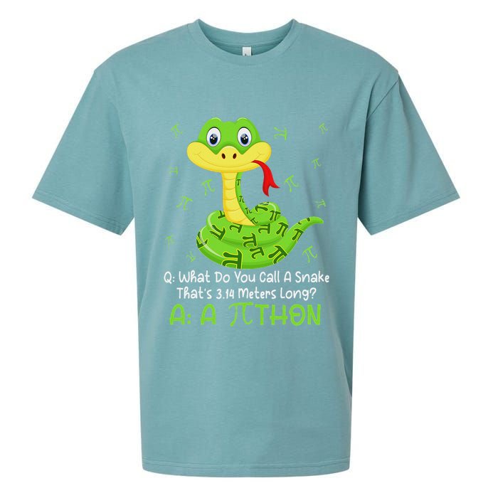 Python Pithon Pi Symbol Funny Math Teacher Pi Day Sueded Cloud Jersey T-Shirt