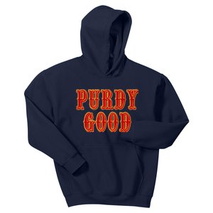 Purdy Purdy Purdy Good Football Quarterback Kids Hoodie