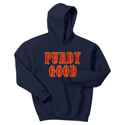 Purdy Purdy Purdy Good Football Quarterback Kids Hoodie