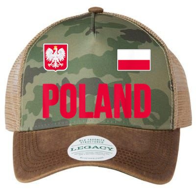 Poland Polska Polish Flag Souvenir Gift Soccer Jersey Legacy Tie Dye Trucker Hat