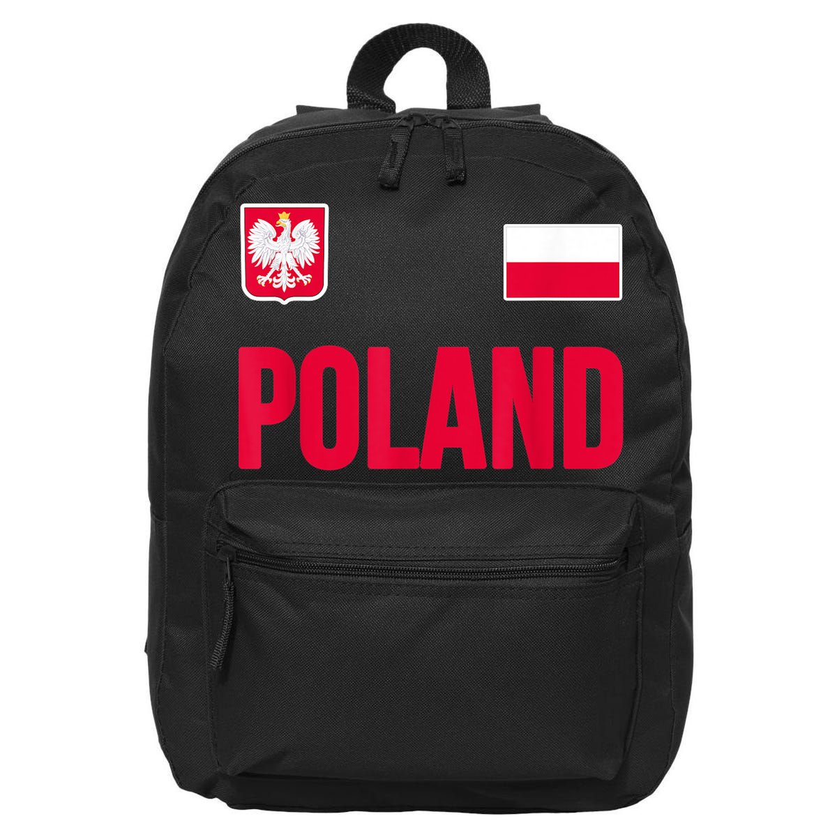Poland Polska Polish Flag Souvenir Gift Soccer Jersey 16 in Basic Backpack