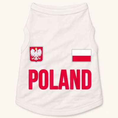 Poland Polska Polish Flag Souvenir Gift Soccer Jersey Doggie Tank