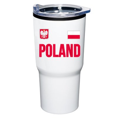 Poland Polska Polish Flag Souvenir Gift Soccer Jersey Tumbler