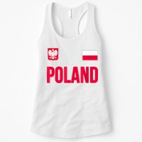 Poland Polska Polish Flag Souvenir Gift Soccer Jersey Womens Tank Top