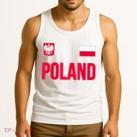 Poland Polska Polish Flag Souvenir Gift Soccer Jersey Tank Top