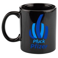 Pfuck Pfizer 11oz C Handle Ceramic Mug