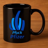Pfuck Pfizer 11oz C Handle Ceramic Mug