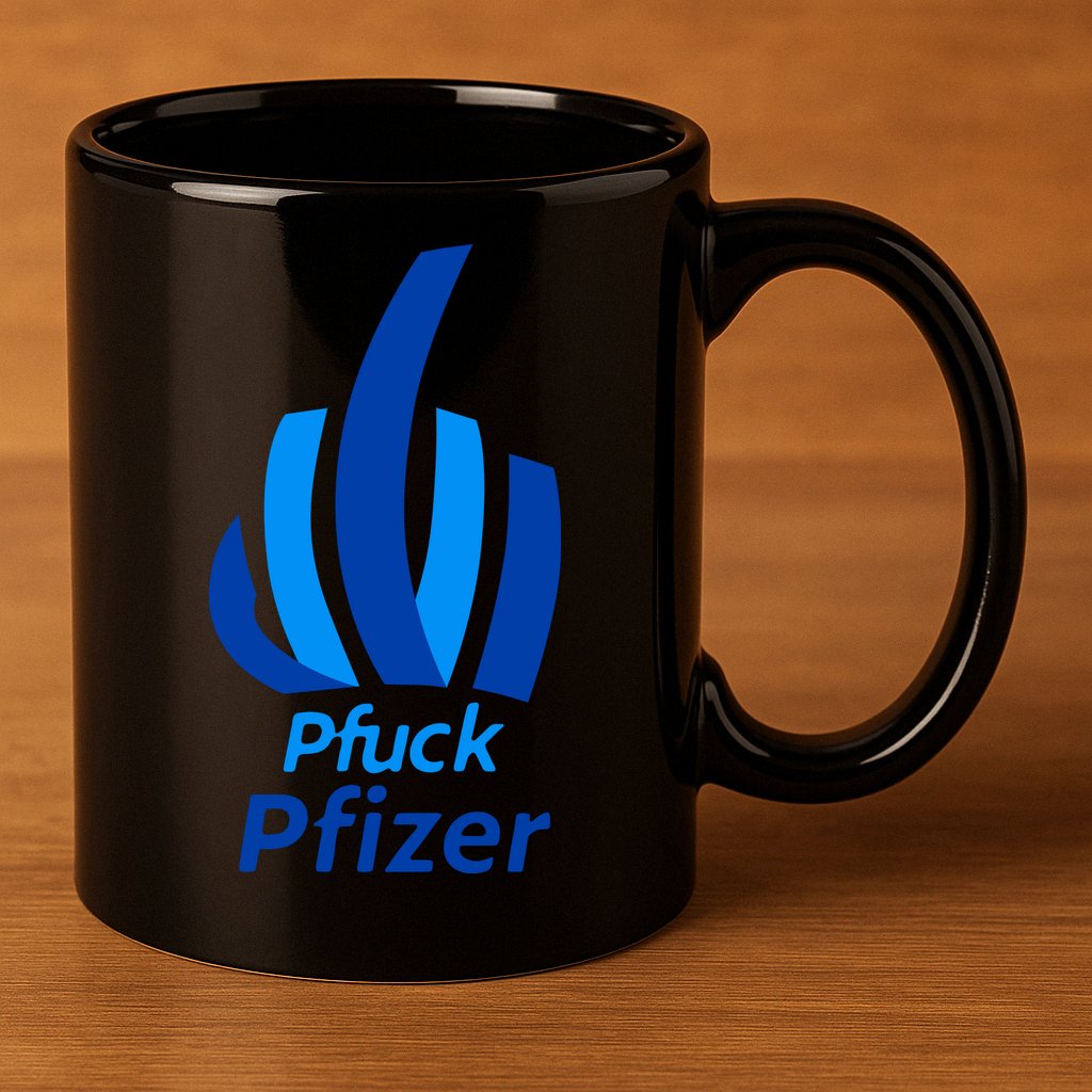 Pfuck Pfizer 11oz C Handle Ceramic Mug