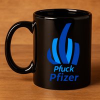 Pfuck Pfizer 11oz C Handle Ceramic Mug
