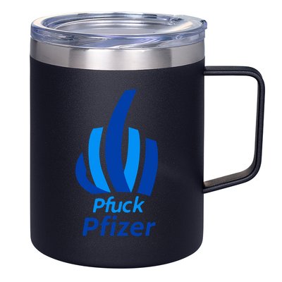 Pfuck Pfizer 12oz Stainless Steel Coffee Mug