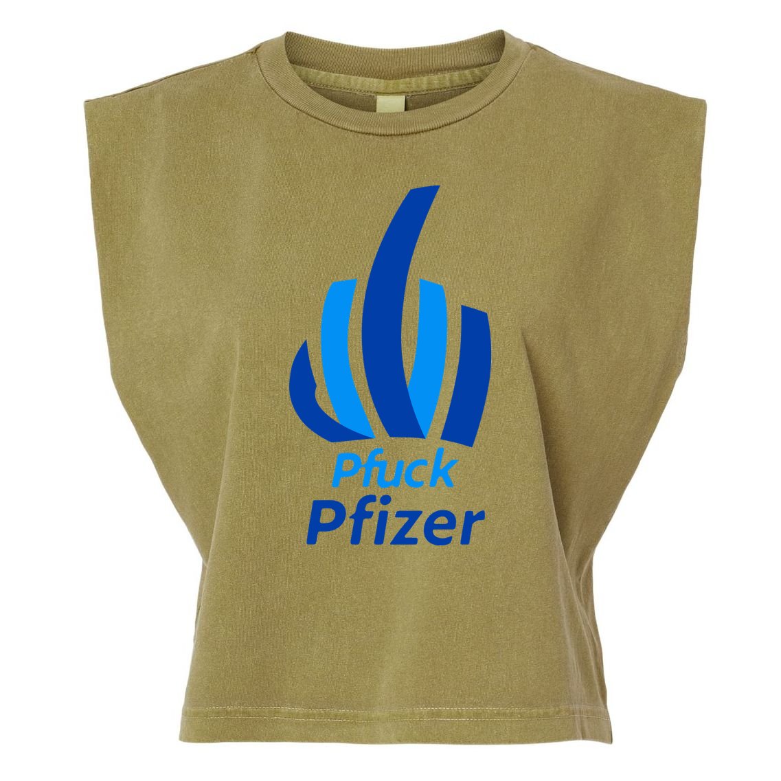 Pfuck Pfizer Garment-Dyed Women's Muscle Tee
