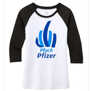 Pfuck Pfizer Women's Tri-Blend 3/4-Sleeve Raglan Shirt