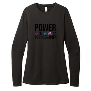 Power Porn Womens CVC Long Sleeve Shirt