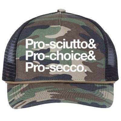 Prosciutto & Prochoice & Prosecco Retro Rope Trucker Hat Cap