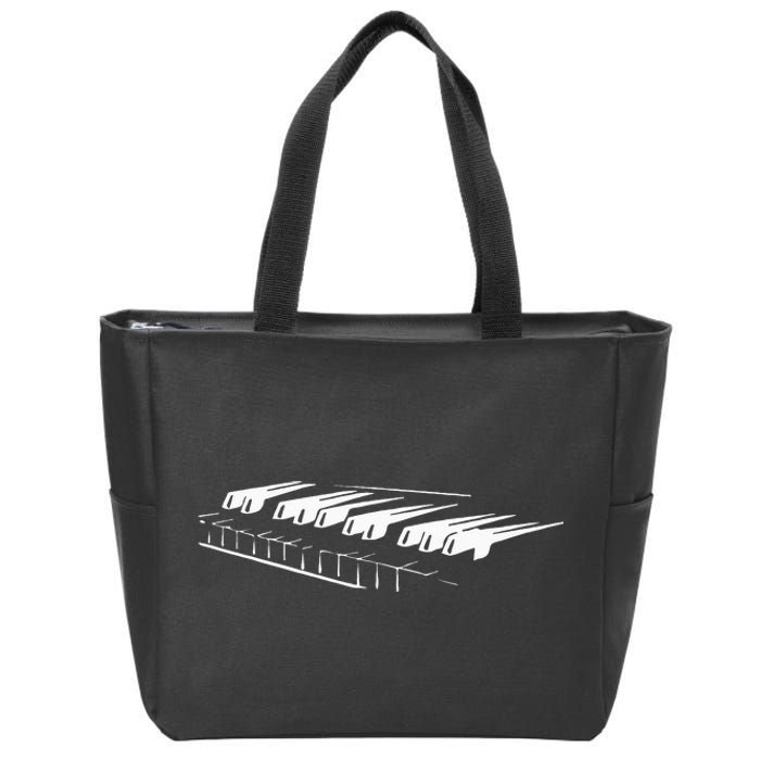 Piano Player Pianist Gift Musician Keyboard Keys Orchestra Zip Tote Bag