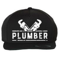 Plumber Profession Plumbing Sayings Job Wool Snapback Cap