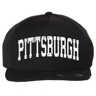 Pittsburgh Pennsylvania PA Vintage Athletic Sports Wool Snapback Cap