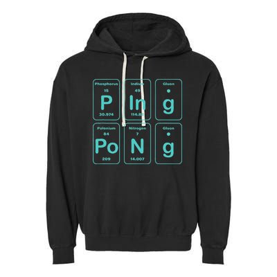 Ping Pong Periodic Table Funny Garment-Dyed Fleece Hoodie