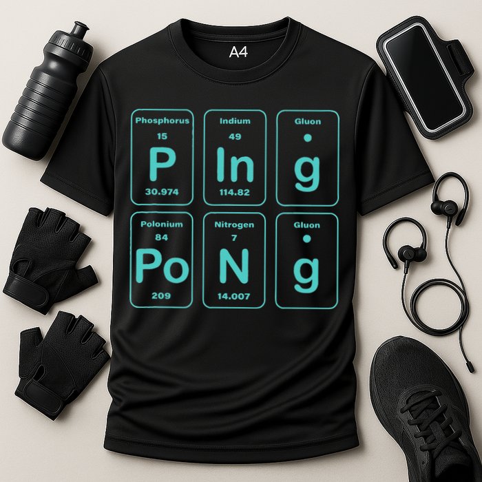 Ping Pong Periodic Table Funny Performance Shirt