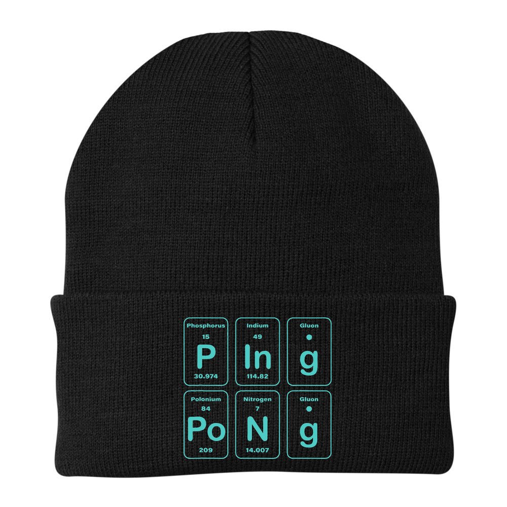 Ping Pong Periodic Table Funny Beanie