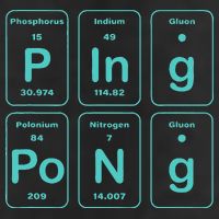 Ping Pong Periodic Table Funny Beanie
