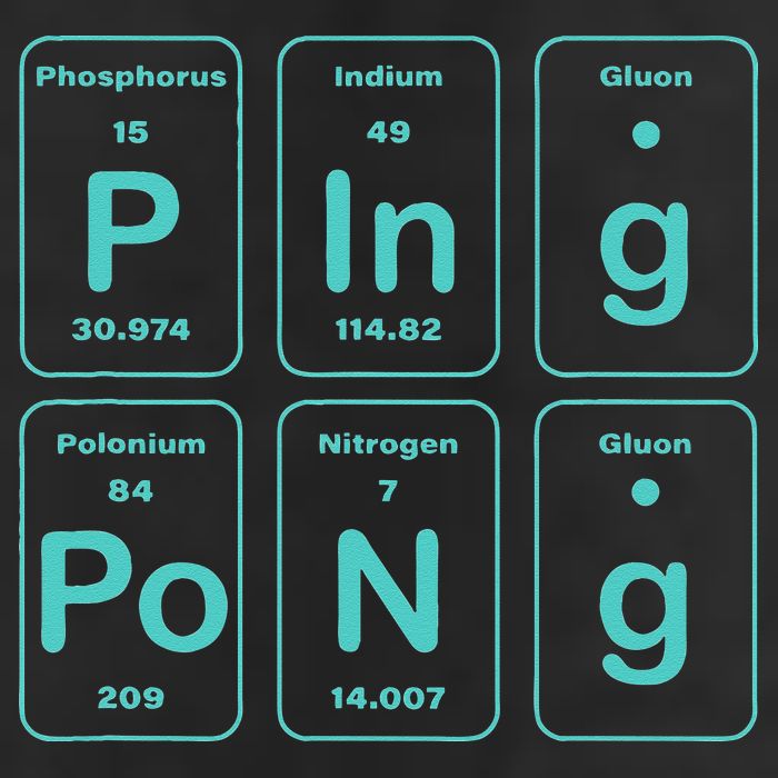 Ping Pong Periodic Table Funny Beanie