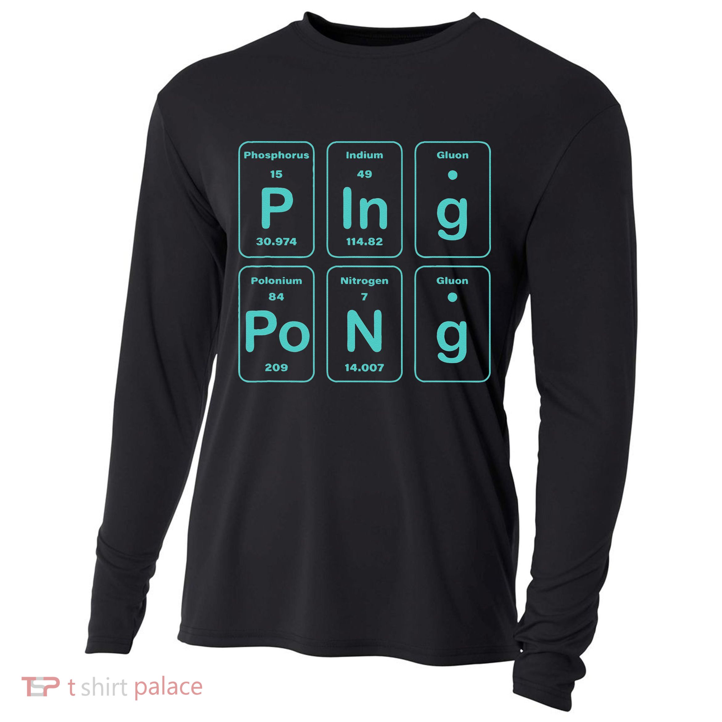 Ping Pong Periodic Table Funny Cooling Performance Long Sleeve Crew