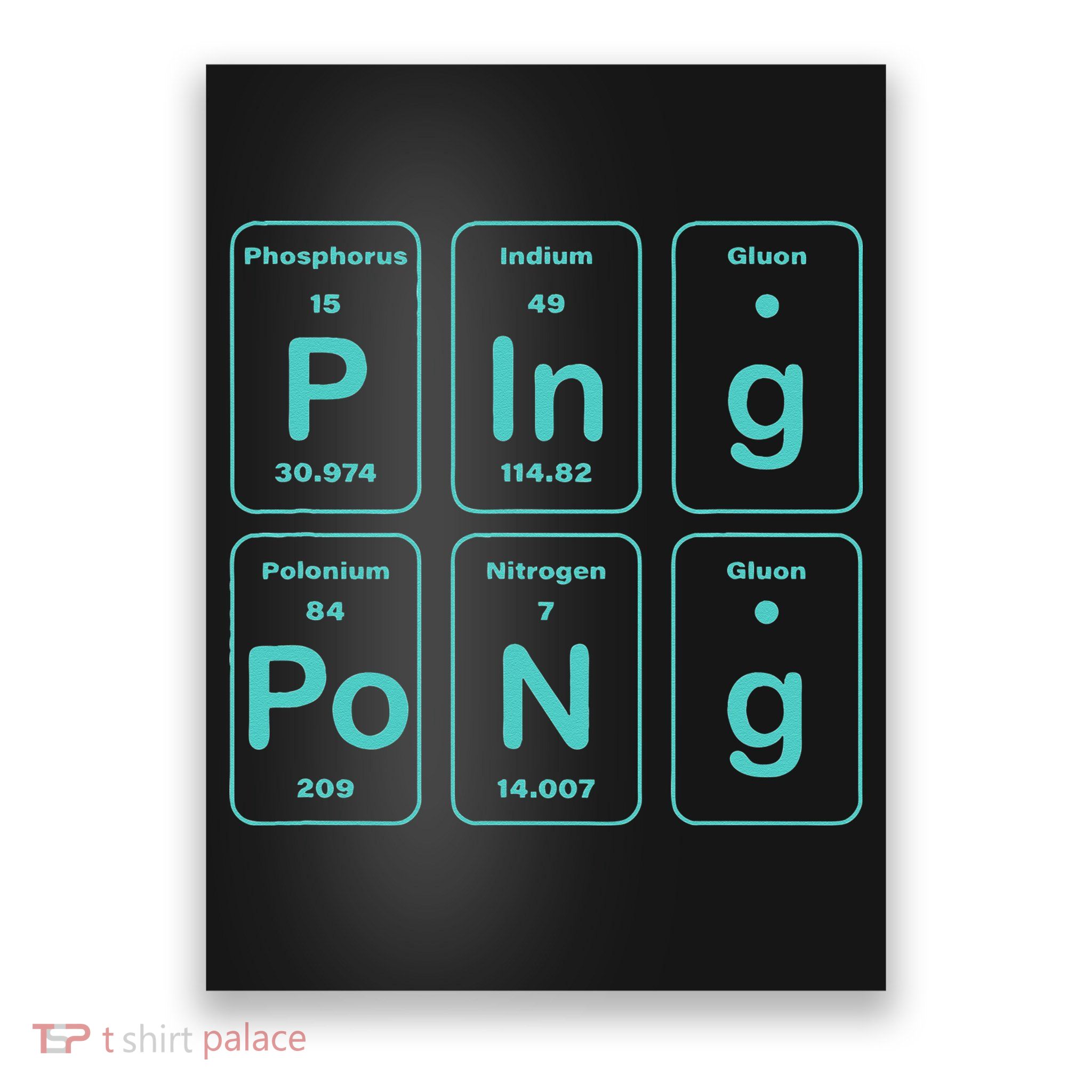 Ping Pong Periodic Table Funny Poster