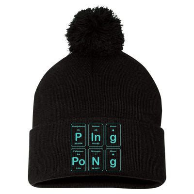 Ping Pong Periodic Table Funny Pom Pom 12in Knit Beanie