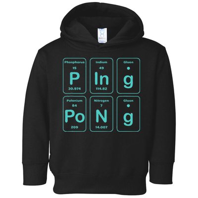 Ping Pong Periodic Table Funny Toddler Hoodie