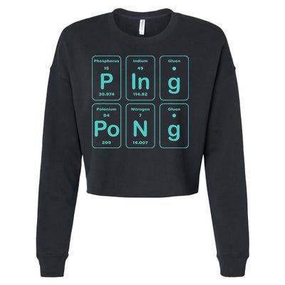 Ping Pong Periodic Table Funny Cropped Pullover Crew