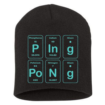 Ping Pong Periodic Table Funny Short Acrylic Beanie