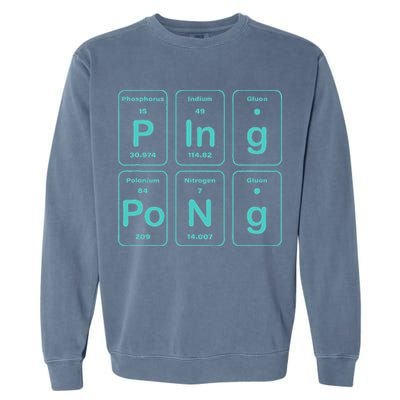 Ping Pong Periodic Table Funny Garment-Dyed Sweatshirt