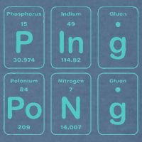 Ping Pong Periodic Table Funny Garment-Dyed Sweatshirt