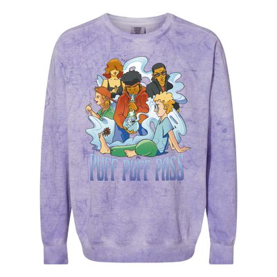 Puff Puff Pass Colorblast Crewneck Sweatshirt