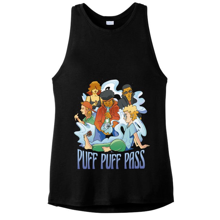 Puff Puff Pass Ladies PosiCharge Tri-Blend Wicking Tank